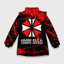 Куртка зимняя для девочки UMBRELLA CORPORATION, цвет: 3D-черный