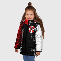 Куртка зимняя для девочки UMBRELLA CORPORATION, цвет: 3D-светло-серый — фото 2