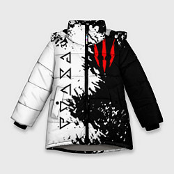 Куртка зимняя для девочки THE WITCHER, цвет: 3D-светло-серый
