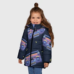 Куртка зимняя для девочки Retro style, цвет: 3D-светло-серый — фото 2