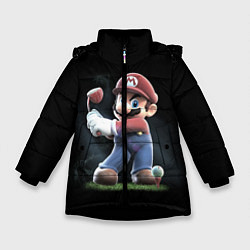 Куртка зимняя для девочки Марио, цвет: 3D-черный