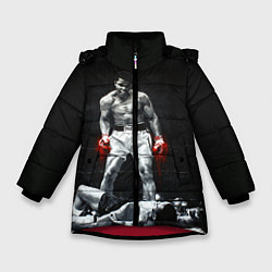 Куртка зимняя для девочки Muhammad Ali, цвет: 3D-красный
