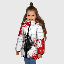 Куртка зимняя для девочки Assassins Creed, цвет: 3D-красный — фото 2