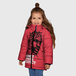 Куртка зимняя для девочки Floyd Mayweather, цвет: 3D-черный — фото 2