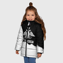 Куртка зимняя для девочки Войска связи, цвет: 3D-светло-серый — фото 2