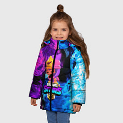 Куртка зимняя для девочки BRAWL STARS SANDY, цвет: 3D-красный — фото 2