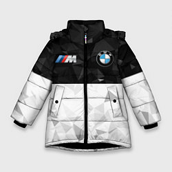Куртка зимняя для девочки BMW M SPORT, цвет: 3D-черный