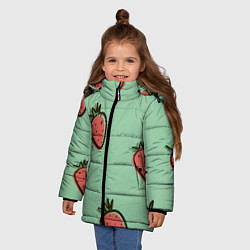 Куртка зимняя для девочки Морковный дождь, цвет: 3D-черный — фото 2