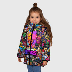 Куртка зимняя для девочки BRAWL STARS: SANDY, цвет: 3D-черный — фото 2