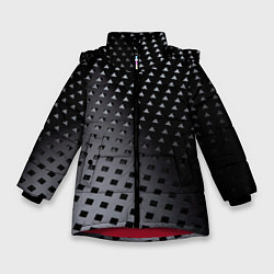Куртка зимняя для девочки Текстура, цвет: 3D-красный