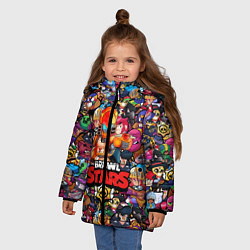 Куртка зимняя для девочки BRAWL STARS:MAX, цвет: 3D-черный — фото 2