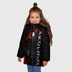 Куртка зимняя для девочки Акутагава, цвет: 3D-черный — фото 2