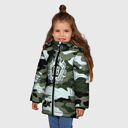 Куртка зимняя для девочки Пограничные Войска, цвет: 3D-черный — фото 2