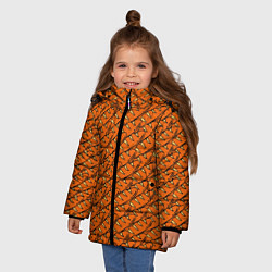 Куртка зимняя для девочки Хлебушек, цвет: 3D-черный — фото 2