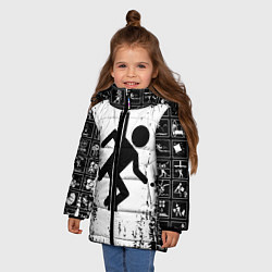 Куртка зимняя для девочки PORTAL, цвет: 3D-черный — фото 2