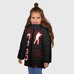 Куртка зимняя для девочки CS GO, цвет: 3D-красный — фото 2