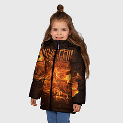 Куртка зимняя для девочки Led Zeppelin, цвет: 3D-черный — фото 2