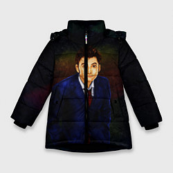 Куртка зимняя для девочки DOCTOR WHO, цвет: 3D-черный