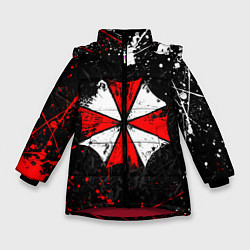 Куртка зимняя для девочки RESIDENT EVIL UMBRELLA, цвет: 3D-красный