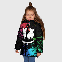 Куртка зимняя для девочки Marshmello, цвет: 3D-красный — фото 2
