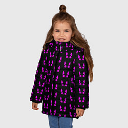 Куртка зимняя для девочки 8 марта, цвет: 3D-черный — фото 2