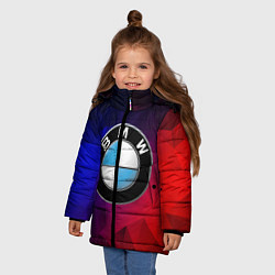 Куртка зимняя для девочки BMW NEON, цвет: 3D-светло-серый — фото 2