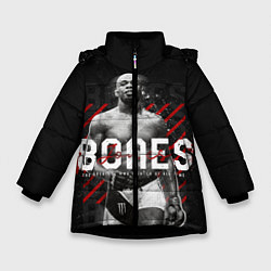 Куртка зимняя для девочки Bones Jones, цвет: 3D-черный