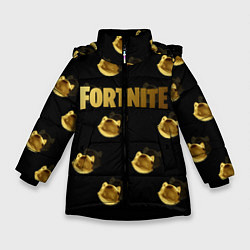 Зимняя куртка для девочки Fortnite gold