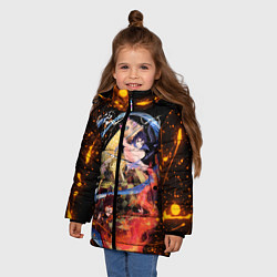 Куртка зимняя для девочки KIMETSU NO YAIBA, цвет: 3D-черный — фото 2