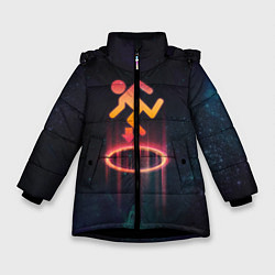 Куртка зимняя для девочки PORTAL, цвет: 3D-черный
