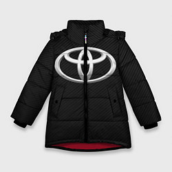 Куртка зимняя для девочки Toyota carbon, цвет: 3D-красный