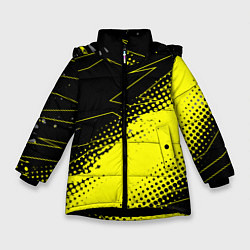 Куртка зимняя для девочки Bona Fide Одежда для фитнеcа, цвет: 3D-черный