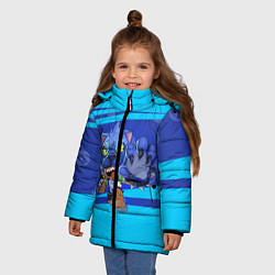 Куртка зимняя для девочки Brawl stars Leon, цвет: 3D-черный — фото 2