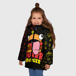 Куртка зимняя для девочки Fortnite Durrr Burger, цвет: 3D-черный — фото 2