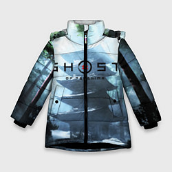 Куртка зимняя для девочки Ghost of Tsushimа, цвет: 3D-черный