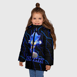 Куртка зимняя для девочки СОНИК, цвет: 3D-черный — фото 2