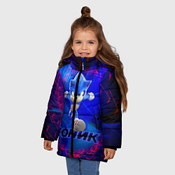 Куртка зимняя для девочки СОНИК, цвет: 3D-красный — фото 2