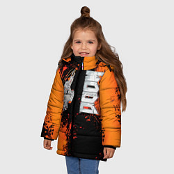 Куртка зимняя для девочки DOOM Eternal, цвет: 3D-черный — фото 2