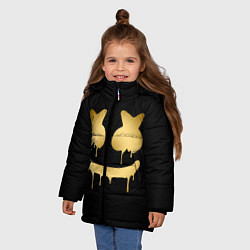 Куртка зимняя для девочки MARSHMELLO GOLD, цвет: 3D-черный — фото 2