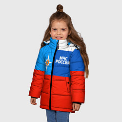 Куртка зимняя для девочки Флаг МЧС России, цвет: 3D-красный — фото 2