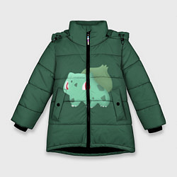 Куртка зимняя для девочки Pokemon Bulbasaur, цвет: 3D-черный