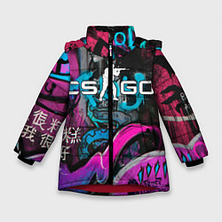Куртка зимняя для девочки CS GO - Fever Dream, цвет: 3D-красный