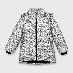 Куртка зимняя для девочки Зефирки Oko, цвет: 3D-черный