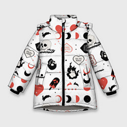 Куртка зимняя для девочки Приключения Сабрины, цвет: 3D-светло-серый
