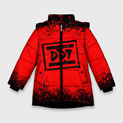 Куртка зимняя для девочки ДДТ Лого, цвет: 3D-черный