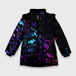 Куртка зимняя для девочки MARSMELLO, цвет: 3D-черный