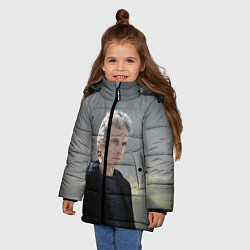 Куртка зимняя для девочки ДОКТОР КТО, цвет: 3D-светло-серый — фото 2