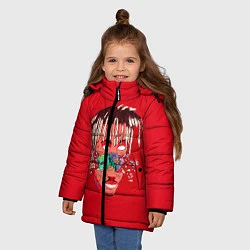Куртка зимняя для девочки Juice WRLD, цвет: 3D-светло-серый — фото 2