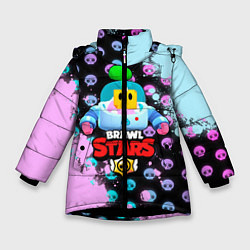 Куртка зимняя для девочки BRAWL STARS SPROUT 11, цвет: 3D-черный