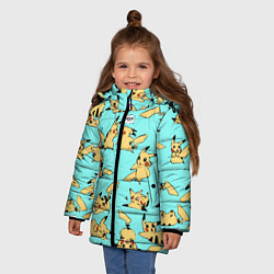 Куртка зимняя для девочки Pikachu, цвет: 3D-черный — фото 2